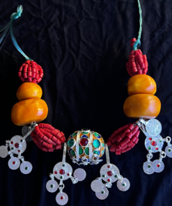 Exquisite Antique Berber Necklace – Handmade Silver-Plated Tagmoute