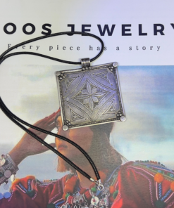Exquisite Tribal Necklace – Handmade Silver with Amazigh Engraving