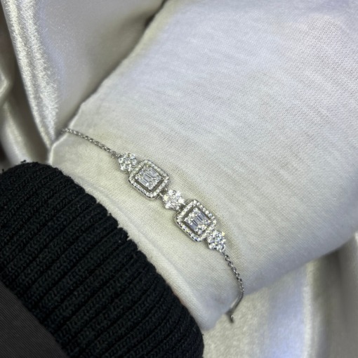 Exquisite D'Argent Zirconia 925 Silver Bracelet – Timeless Sparkle