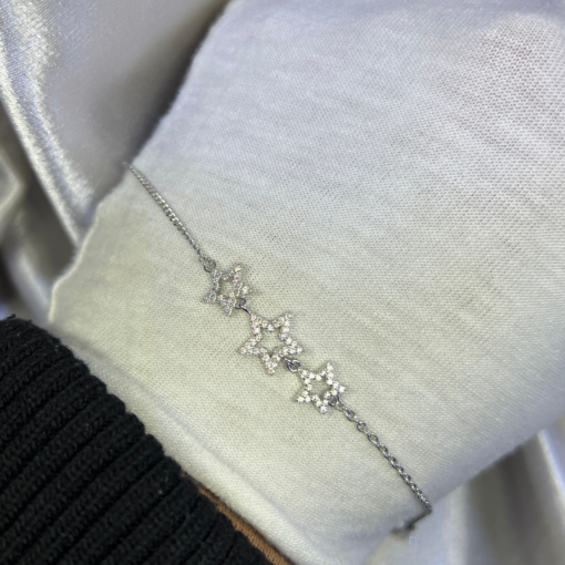 Dazzling Star Bracelet Silver – 925 Silver & Zircon Glow
