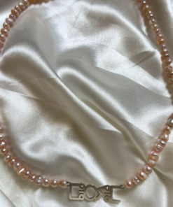 Elegant Amazigh Custom Name Necklace – Personalized with Tifinagh & Real Pearls