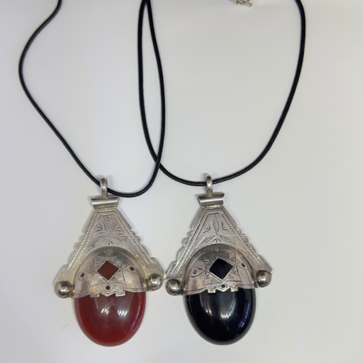 Bijoux Berbères Necklace | Handmade Berber Jewelry with Silver Pendant