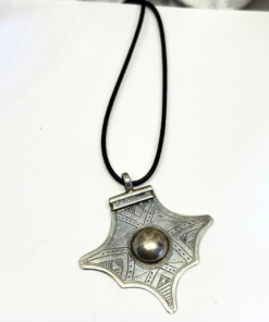 Silver Talisman Jewelry – Handmade Berber Pendant for Protection & Strength