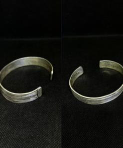 Premium Handmade Silver Adjustable Cuff Bracelet – Unisex Berber Jewelry