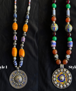Exclusive Bohemian Red Stone and Silver Necklaces – Handmade Beauty