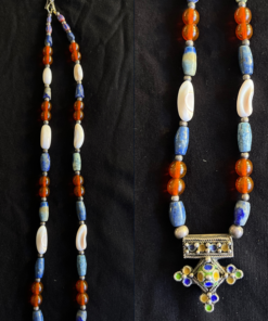 Exclusive Tuareg Necklace – Handmade Silver & Colorful Gems