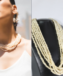 Luxurious Real Pearl Necklace – Moroccan Mdeja Wedding Accessory
