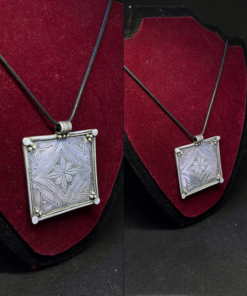 Exquisite Tribal Necklace – Handmade Silver with Amazigh Engraving