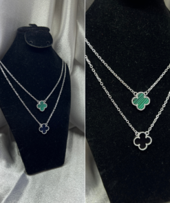Luxury Silver Van Cleef Necklace - Elegant 925 Silver Alhambra Pendant