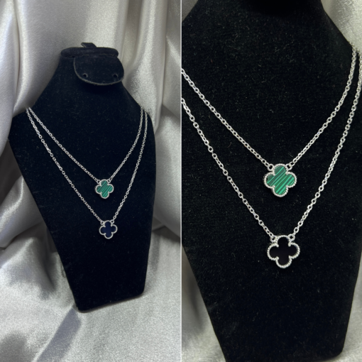 Luxury Silver Van Cleef Necklace - Elegant 925 Silver Alhambra Pendant