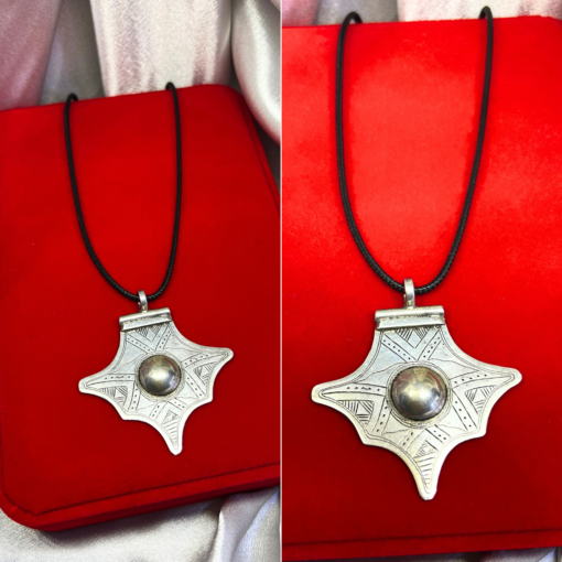 Silver Talisman Jewelry – Handmade Berber Pendant for Protection & Strength