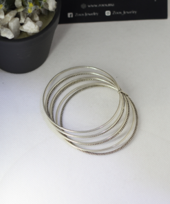 Radiate Elegance: Silver Bangles Set of 7 for Stylish Statements