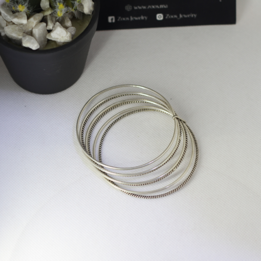 Radiate Elegance: Silver Bangles Set of 7 for Stylish Statements