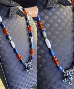 Exclusive Tuareg Necklace – Handmade Silver & Colorful Gems