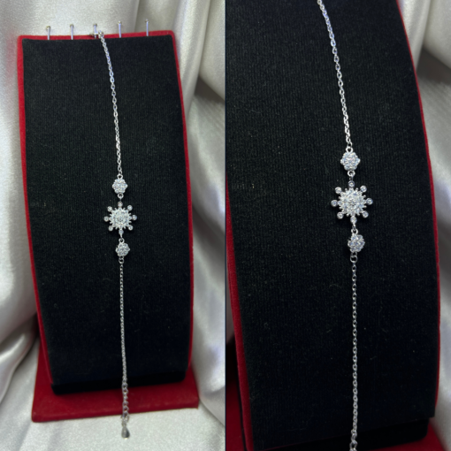 Exquisite Snow White Bracelet – Silver 925 & Zircon Sparkle