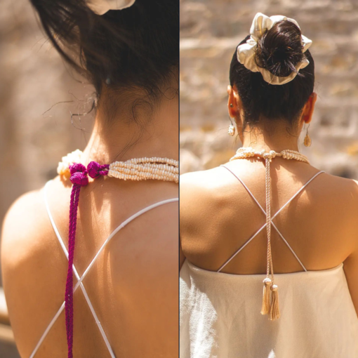 Luxurious Real Pearl Necklace – Moroccan Mdeja Wedding Accessory