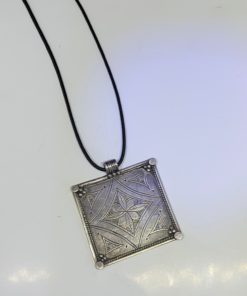 Exquisite Tribal Necklace – Handmade Silver with Amazigh Engraving