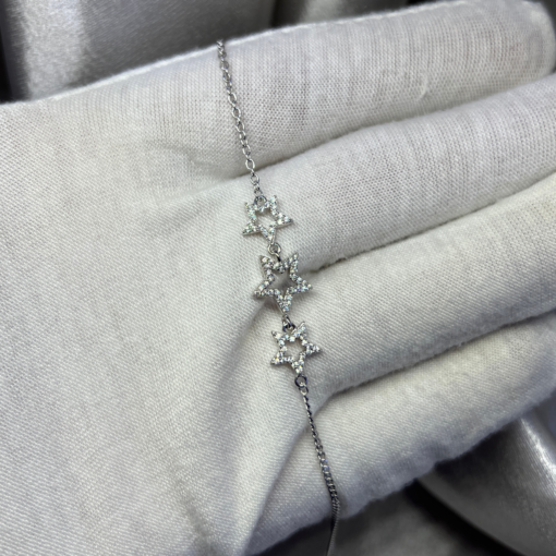 Dazzling Star Bracelet Silver – 925 Silver & Zircon Glow
