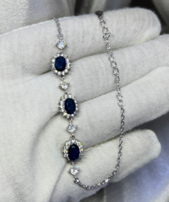 Elegant Blue Bracelets for Women – Stunning Silver & Zirconia