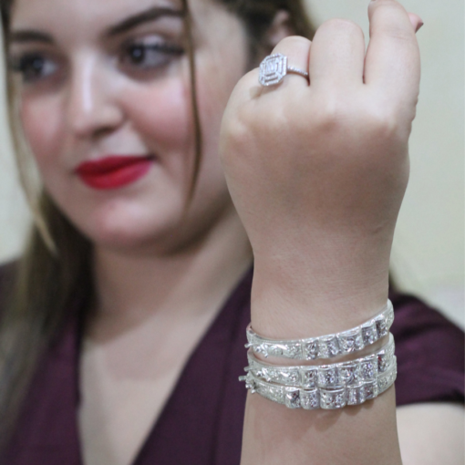 Symbolize Love with Our Handmade Moroccan Wedding Bracelet - Dhaz Tradition in Silver