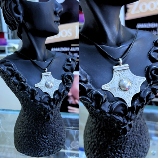 Silver Talisman Jewelry – Handmade Berber Pendant for Protection & Strength