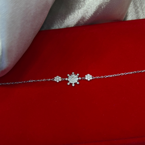 Exquisite Snow White Bracelet – Silver 925 & Zircon Sparkle