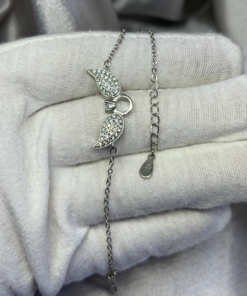Celestial Silver Angel Wing Bracelet – 925 Silver & Zircon Sparkle