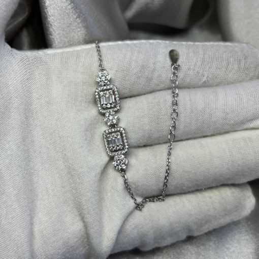 Exquisite D'Argent Zirconia 925 Silver Bracelet – Timeless Sparkle