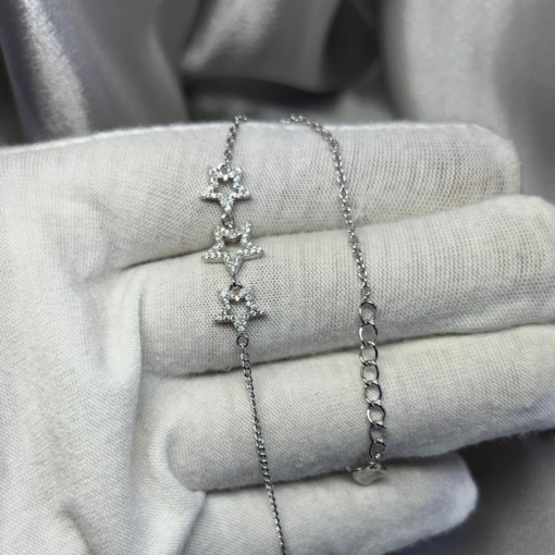 Dazzling Star Bracelet Silver – 925 Silver & Zircon Glow