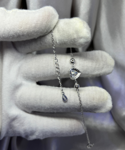 Luxury Silver Heart Bracelet – 925 Silver & Zircon Sparkle
