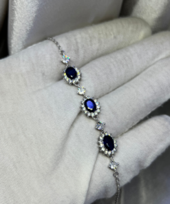 Elegant Blue Bracelets for Women – Stunning Silver & Zirconia