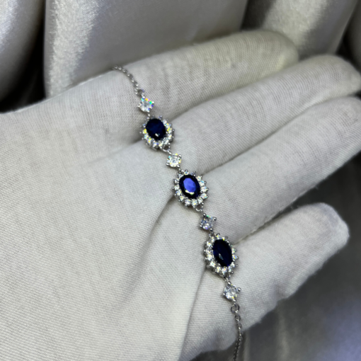 Elegant Blue Bracelets for Women – Stunning Silver & Zirconia