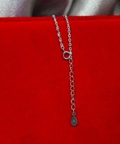 Silver Necklace Square | Elegant Zirconia Pendant for Women