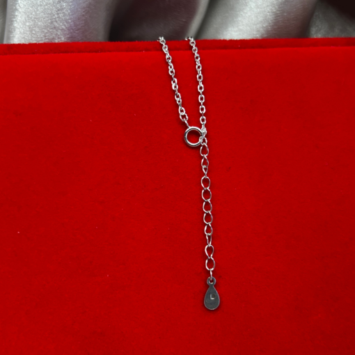 Silver Necklace Square | Elegant Zirconia Pendant for Women