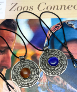 Boho Turquoise Necklace | Handmade Berber Pendant in Silver
