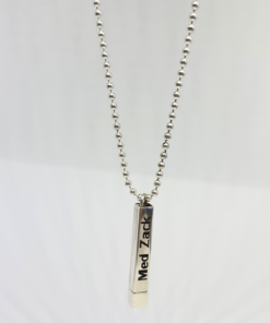 Exclusive Personalized Mens Necklace with Girlfriends Name – Custom Engraving