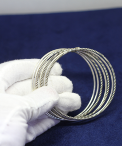 Radiate Elegance: Silver Bangles Set of 7 for Stylish Statements