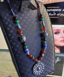 Exclusive Bohemian Red Stone and Silver Necklaces – Handmade Beauty