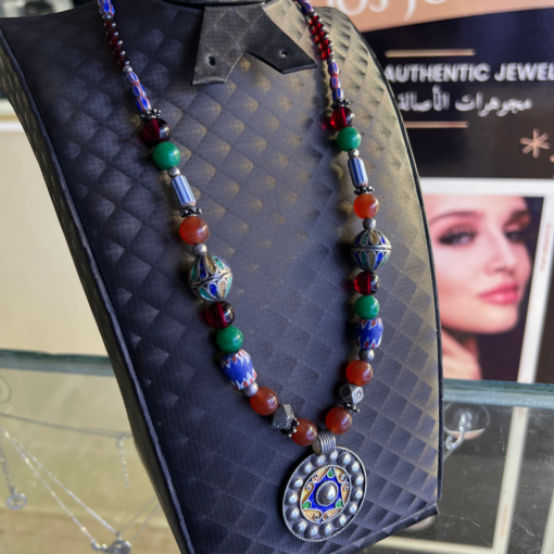 Exclusive Bohemian Red Stone and Silver Necklaces – Handmade Beauty