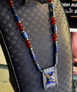 Exclusive Bohemian Silver Necklace – Handmade with Colorful Gems