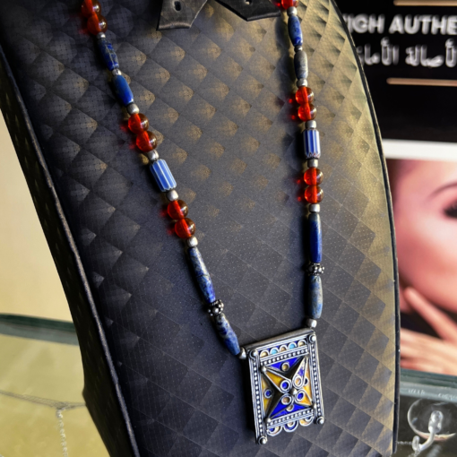 Exclusive Bohemian Silver Necklace – Handmade with Colorful Gems