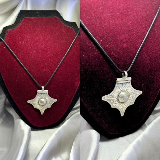 Silver Talisman Jewelry – Handmade Berber Pendant for Protection & Strength