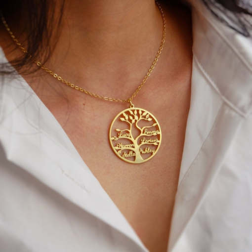 Exclusive Personalized Family Tree Necklace – Custom Silver or Gold
