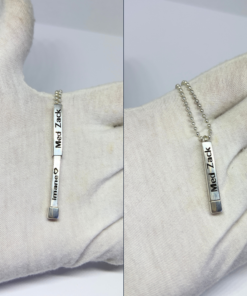 Exclusive Personalized Mens Necklace with Girlfriends Name – Custom Engraving