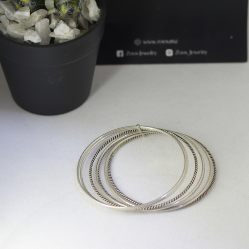 Radiate Elegance: Silver Bangles Set of 7 for Stylish Statements