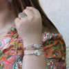 Powerful Handmade Silver Hamsa Bracelet – Adjustable Berber Jewelry