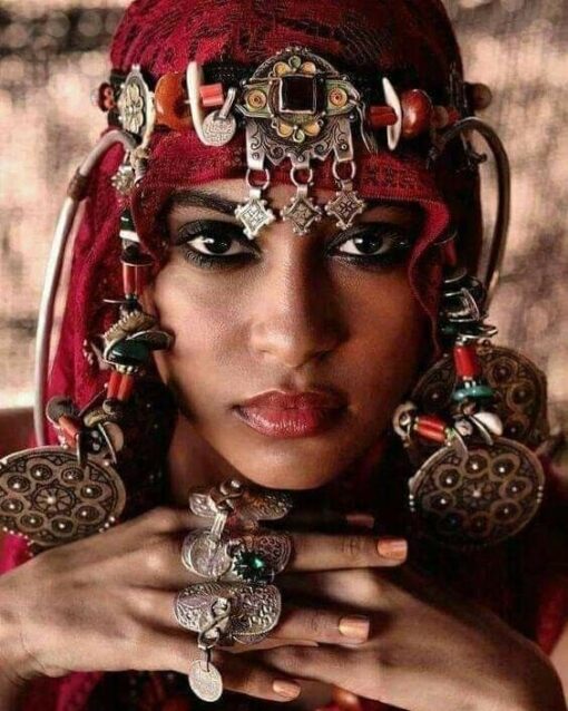 Isni The Name Of Berber Headdress Vintage | Celebrating Amazigh and Berber Heritage | Rare jewelry