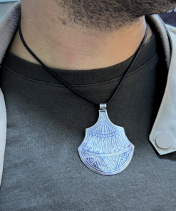 Exclusive Tuareg Necklace Men – Handmade Silver Talisman Pendant