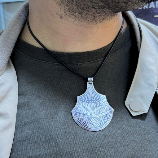 Exclusive Tuareg Necklace Men – Handmade Silver Talisman Pendant