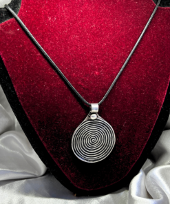 Mystical Spiral Necklace – Handmade Silver Talisman Jewelry